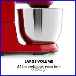 Kitchen Machine Mixer Dough Maker Food Processor 1200W Steel Bowl 6 speeds Red