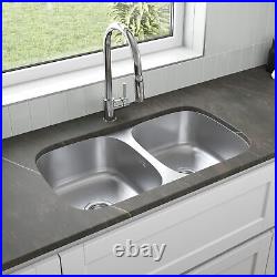 Kitchen Sink 2 Double Bowl Stainless Steel Inset Undermount Strainer Waste 785mm
