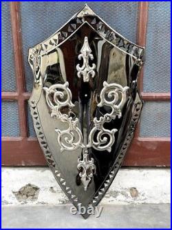 Knight Armor Shield Medieval Metal Stainless Steel Beautiful Hand Work Shield
