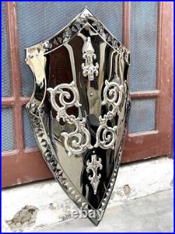 Knight Armor Shield Medieval Metal Stainless Steel Beautiful Hand Work Shield