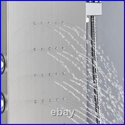 LED Rain&Waterfall Stainless Steel Tower Massage Bodys Column Jet Shower Panel