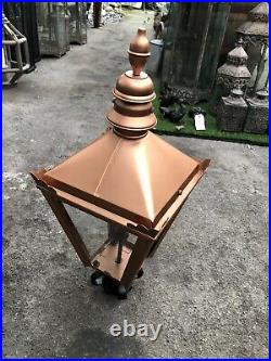 Lamp post lantern Copper Colour Victorian Style Traditional Medium Size Lantern