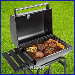 Large BBQ barbecue charcoal smoker grill camping with temperature display