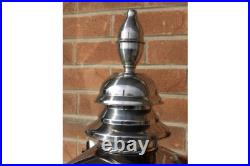 Large Stainless Steel Victorian Style Garden Street Post Lantern Lamp Top Light