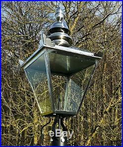 Large Victorian Traditional Style Lantern Lamp Post Light Garden Stainless Steel