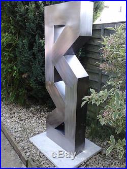 Large stainless steel abstract garden sculpture