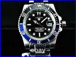 Legend Men's 200m Deep Blue Batman Arkham Diver Sapphitek Black Dial SS Watch