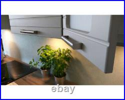 Light Grey Kitchen Wall 80cm 800mm Unit Cabinet Cupboard Glass Matt Doors Paula
