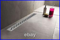 Linear Stainless Steel Shower Wetroom Drainage Gully Trap Waste (600-1500mm) #3