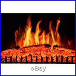 Luxury 2KW Electric Fireplace LED Log Fire Burn Flame Heater + Surround Mantel