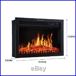 Luxury 2KW Electric Fireplace Suite with Surround LED Log Fire Flame 8000Btus
