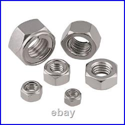 M3-M20 Hex Lock Nuts A2 Stainless Steel Metal Insert Self-Locking Nuts GB6184
