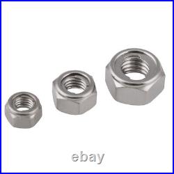 M3-M20 Hex Lock Nuts A2 Stainless Steel Metal Insert Self-Locking Nuts GB6184