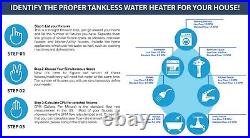 MAREY Electric Tankless Hot Water Heater 3 GPM Whole House ECO110, 220 VOLTS
