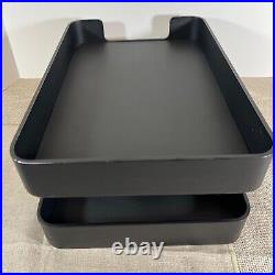 MCM Double Letter Tray Matte Black Stainless Steel Smith Metal Arts