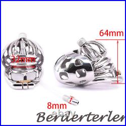 Male Chastity Cage Stainless Steel Arc Ring Metal Chastity Devices Locking