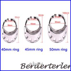 Male Chastity Cage Stainless Steel Arc Ring Metal Chastity Devices Locking