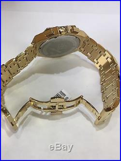 Men Aqua Master Jojo Jojino Joe Rodeo Yellow Metal Band 48mm Diamond Watch W#356