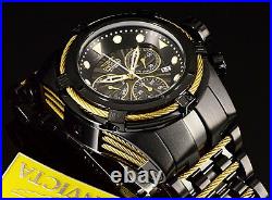 Men's Invicta 52MM Bolt ZEUS Swiss Chronograph COMBAT Black Gold Cables SS Watch