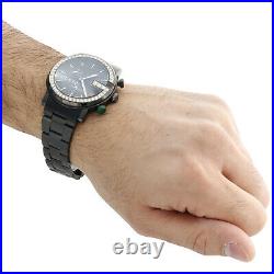 Mens Black PVD Diamond Gucci Ya101339 G-Watch Black Dial 44mm Chronograph 2 CT