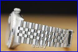 Mens Rolex Datejust Ice Blue Diamond Dial 18k White Gold & Steel Watch