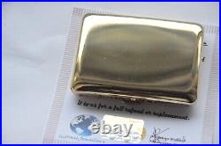 Metal Cigarette Case Stainless Steel 24k Gold Plated and Engraved Bentley Logo