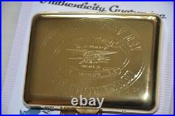 Metal Cigarette Case Stainless Steel Case 24k Gold Plated and Engraved