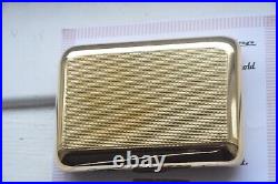 Metal Cigarette Case Stainless Steel floral 24k Gold Plated In a gift box