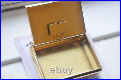 Metal Cigarette Case Stainless Steel floral 24k Gold Plated In a gift box