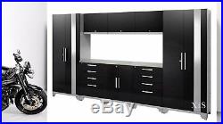 Metal Garage Cabinets Set Mechanic Tool Storage Shelves Tall Locker Boxes System