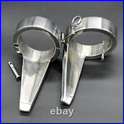 Metal Stainless Steel Heavy Ankle Cuffs Tongue Binding Handcuffs Restraint