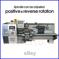 Mini Metal Lathe Machine 110V Variable Speed 750W Stainless Steel Processing