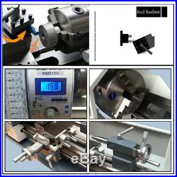 Mini Metal Lathe Machine 110V Variable Speed 750W Stainless Steel Processing