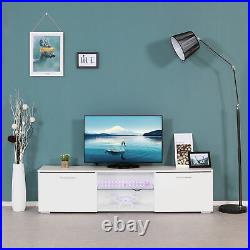 Modern TV Unit Cabinet Stand High Gloss Doors 160cm with LED Lights Drawers