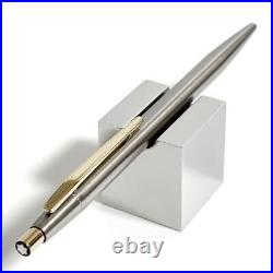 Montblanc Noblesse No. 1928 Ballpoint Pen Stainless Steel with Gold-Tone Accents