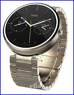 Motorola Moto 360 Metal Case Champagne Link Bracelet Smartwatch 00572NARTL