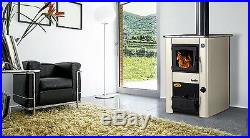 Multifuel cooker wood burning stove compact central heating range 25kw