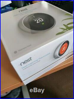NEST LEARNING THERMOSTAT 3rd GENERATION brand new stainless steel