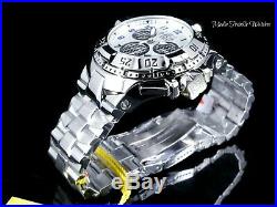 NEW 50MM Invicta RESERVE Excursion Twisted Metal Silver Dial All Silver Watch