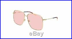NEW Gucci GG 0394 S 004 Gold Sunglasses