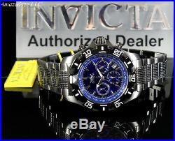 NEW Invicta Mens Gun Metal Stainless St. VD53 Chronograph Python Blue Dial Watch