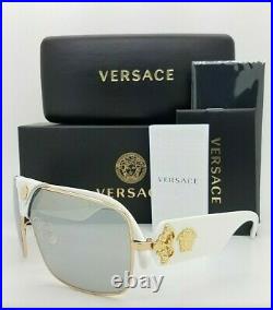 NEW Versace sunglasses BAROQUE VE2207QA 10026G Grey Silver Mirror AUTHENTIC 2207