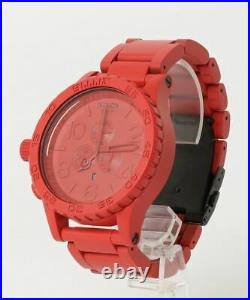 NIXON Watch Mens 51-30 CHRONO All RED A083-191 A083502 Stainless Steel