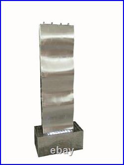 Naples Stainless Steel Modern Metal Water Feature