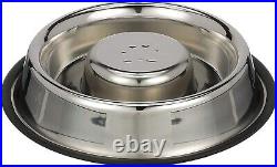 Neater Pet Brands Slow Feeder Dog Bowl (Non-Tip Style) Stainless Steel Metal