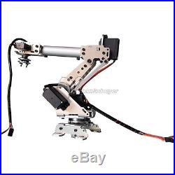 New 6-Axis Stainless Steel Robot Arm Metal Robotic Manipulator with Servos DIY