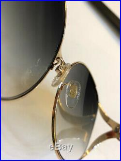 New Authentic Gucci GG0225S 003 Gold Green Oversize Women Sunglasses