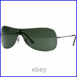 New Authentic Ray-Ban Men's Sunglasses Gunmetal withGreen Lens RB3211 004/71