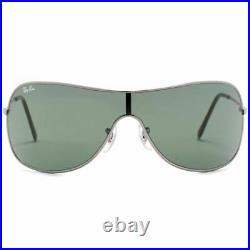 New Authentic Ray-Ban Men's Sunglasses Gunmetal withGreen Lens RB3211 004/71