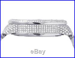 New Full Mens 44MM Gucci 101 G-Chrono Silver Dial Diamond Watch YA101201 12.5 Ct